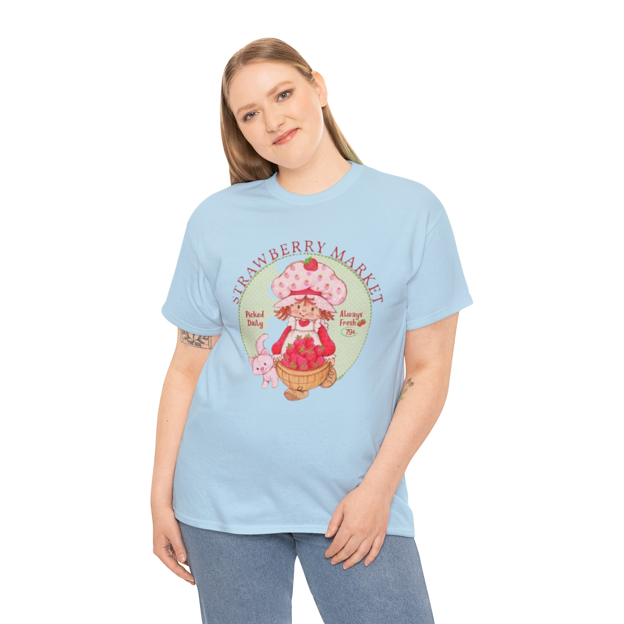 Strawberry Shortcake-  Unisex Heavy Cotton T-Shirt - Creations by Chris and Carlos